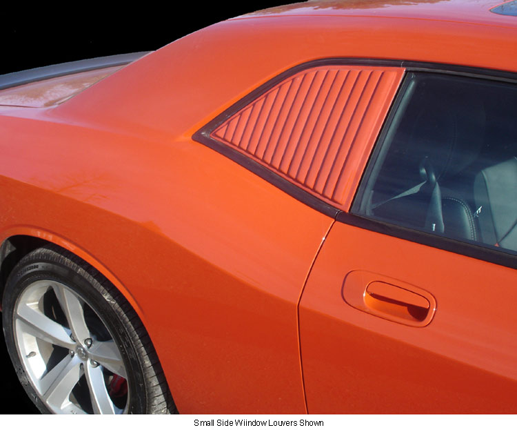 Willpak Small Side Rear Window Louvers 08-up Dodge Challenger - Click Image to Close